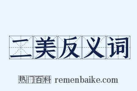 二美反义词是什么意思的图片